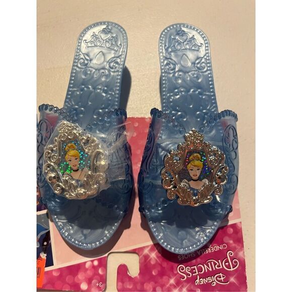 Disney Princess Cinderella Magic Slipper Costume High Heel Shoes Blue 3+ age - Picture 1 of 5